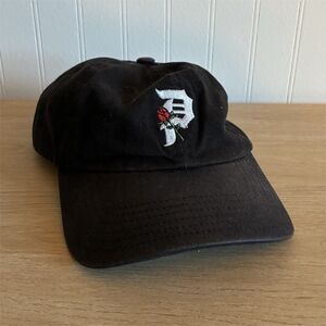 Primitive Skateboarding Black Adjustable Strapback Dad Hat 100% Cotton